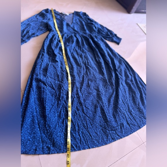 The Nines by HATCH Blue and Black Midi Dress - Picture 10 of 16